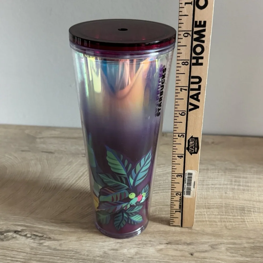 Starbucks Tumbler Water Bottle Yigiao Wang Sign Language 2023‎ 24 oz No Straw